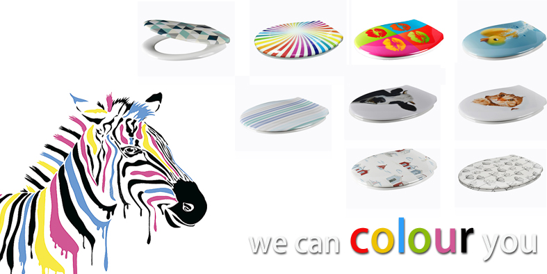 customized images and color toilet seat