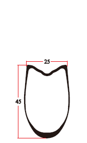 Buisvormige schijfremvelgen voor racefietsen RD25-45T