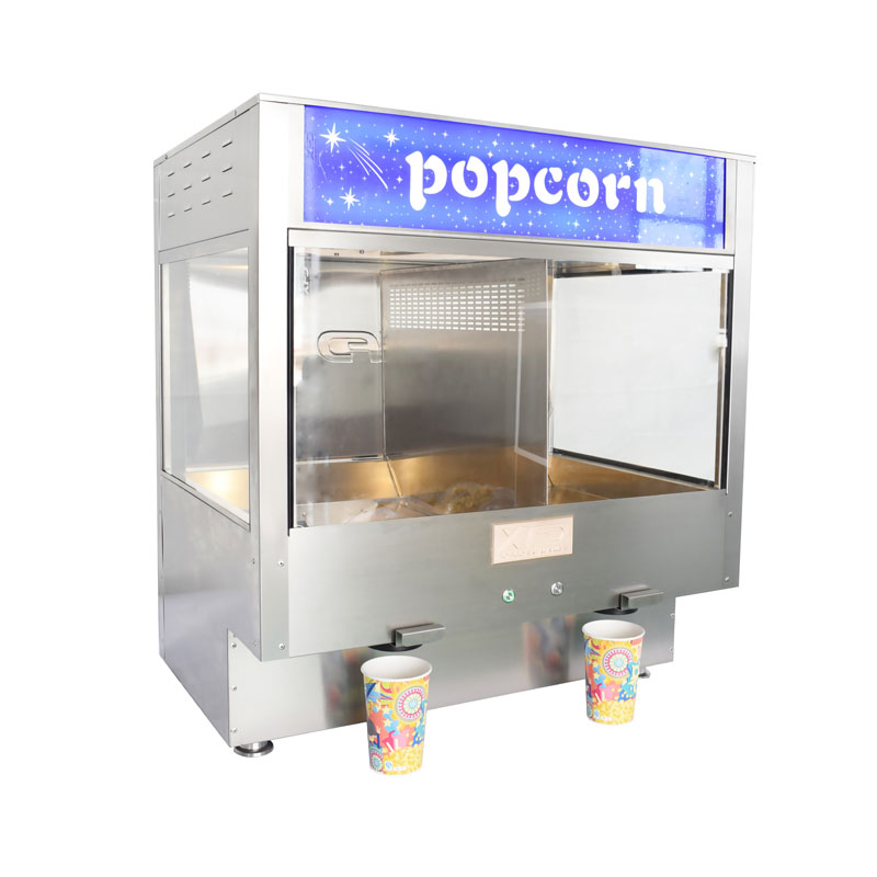 Tafelblad Self-serving Popcorn Dispenser met 2 Augers Popcorn Warmer