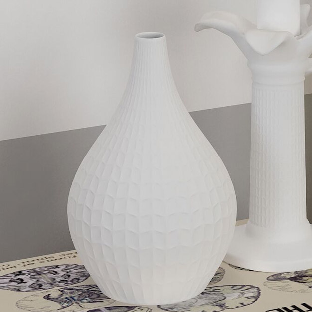 Nieuw ontwerp porselein matte witte vaas met auteursrecht