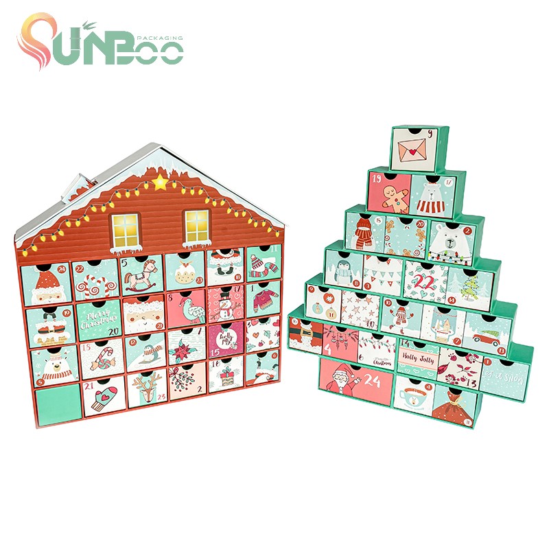 Huis en Tree Style Nice Christmas Gift Box-SP-box067