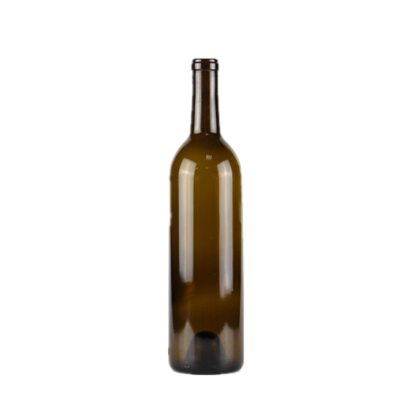 750ml Amber lege wijnflessen met kurken