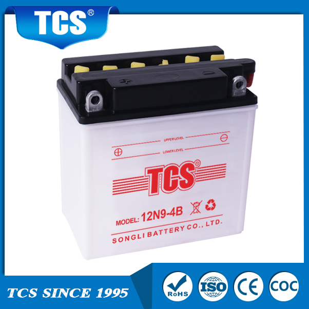 Droge geladen loodzuurbatterij TCS 12N9-4B motorcycle batterij