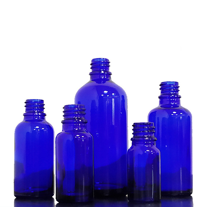 10 ml blauwe glazen fles diffuser etherische oliën schroefdop