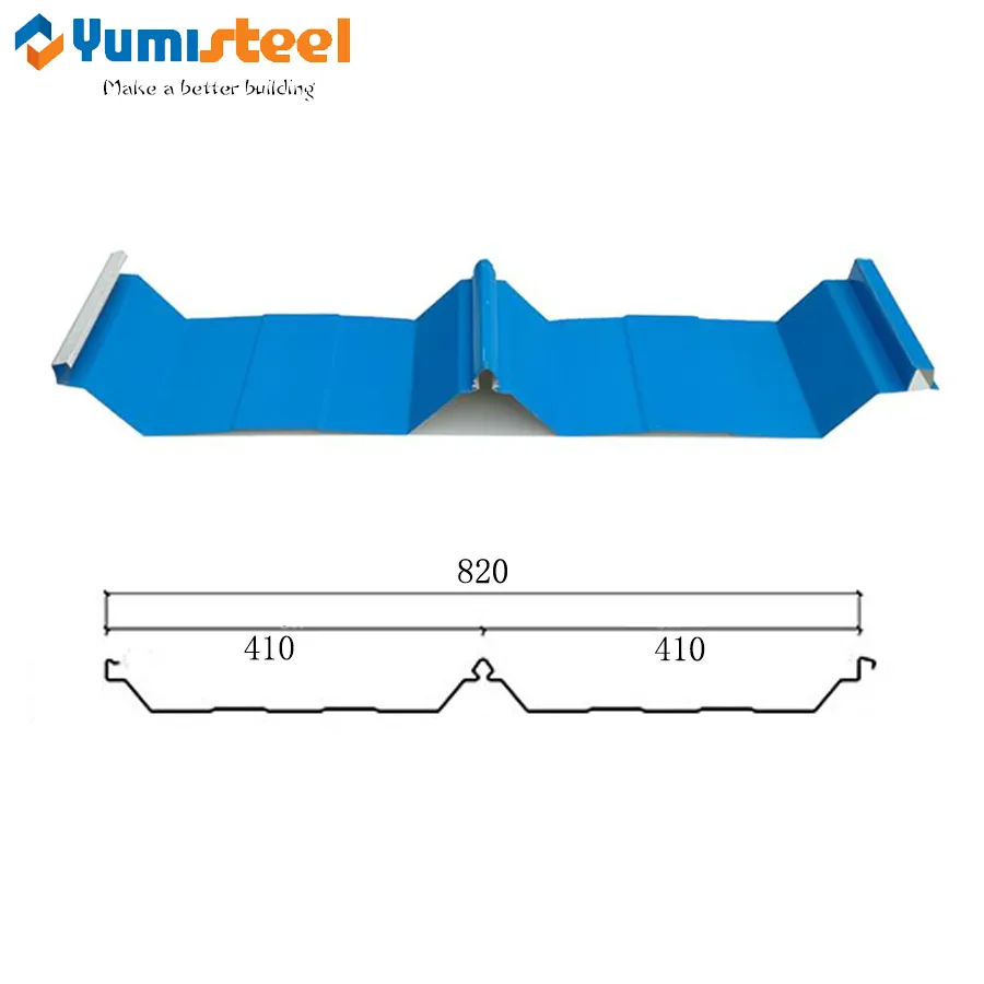 YX56-410-820 Gegalvaniseerde dakbedekkige kleurstaalplaat