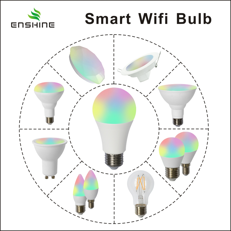 Smart Wifi Bluetooth LED-lamp RGB + CW