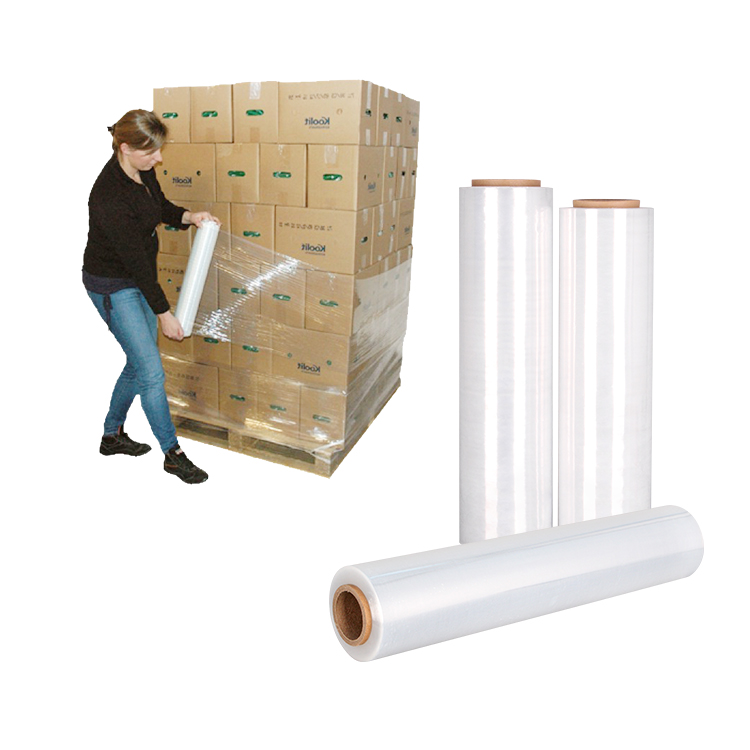 Goede kwaliteit Transparante LLDPE Plastic Wrapping Stretch Pallet Wrap Film
