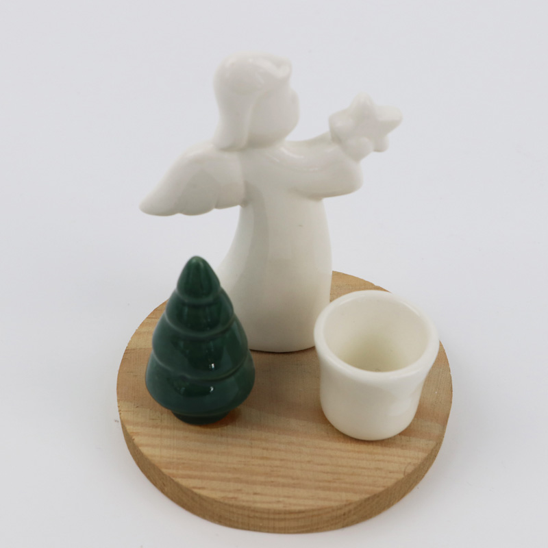 Kerst Angel Candlestick Ceramic Decor