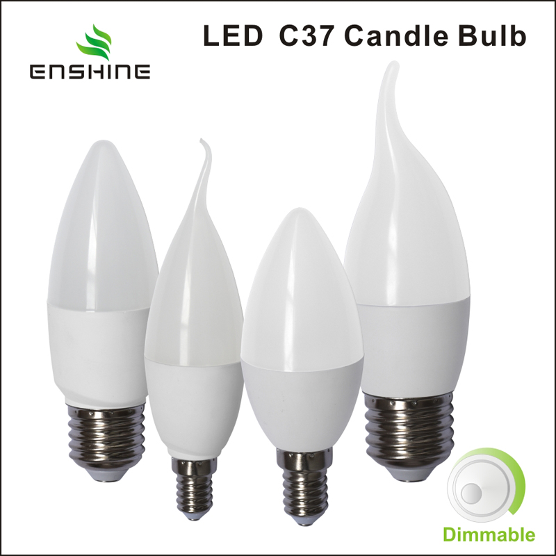 3W - 7W witte dimbare LED-kaarsverlichting C37 YX-CD7