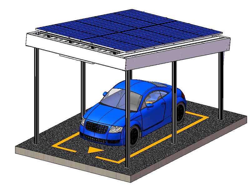 L-type Waterproof Solar Carport Montagesysteem