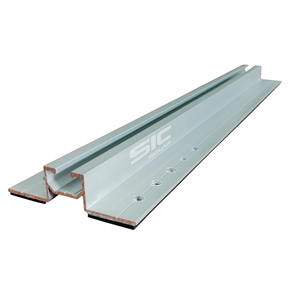 Zonnepaneel korte rail voor metalen dak