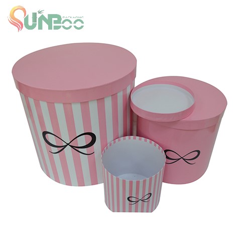Ronde en roze kleuren van doos voor cadeau -SP-Box089
