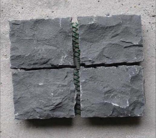 Natural Black Basalt oprijlaan Paving Stone / Cobble Stone Cubes 10x10x5