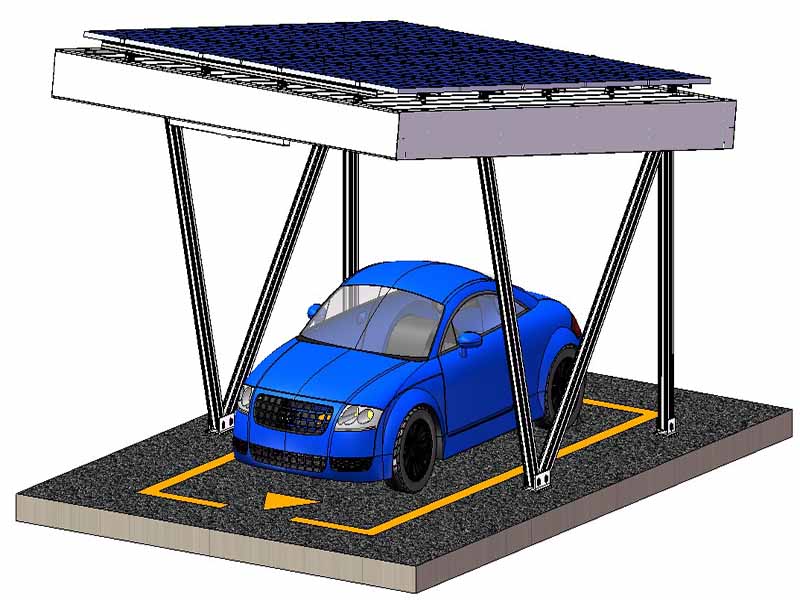 N-type Waterdichte Solar Carport Montagesysteem