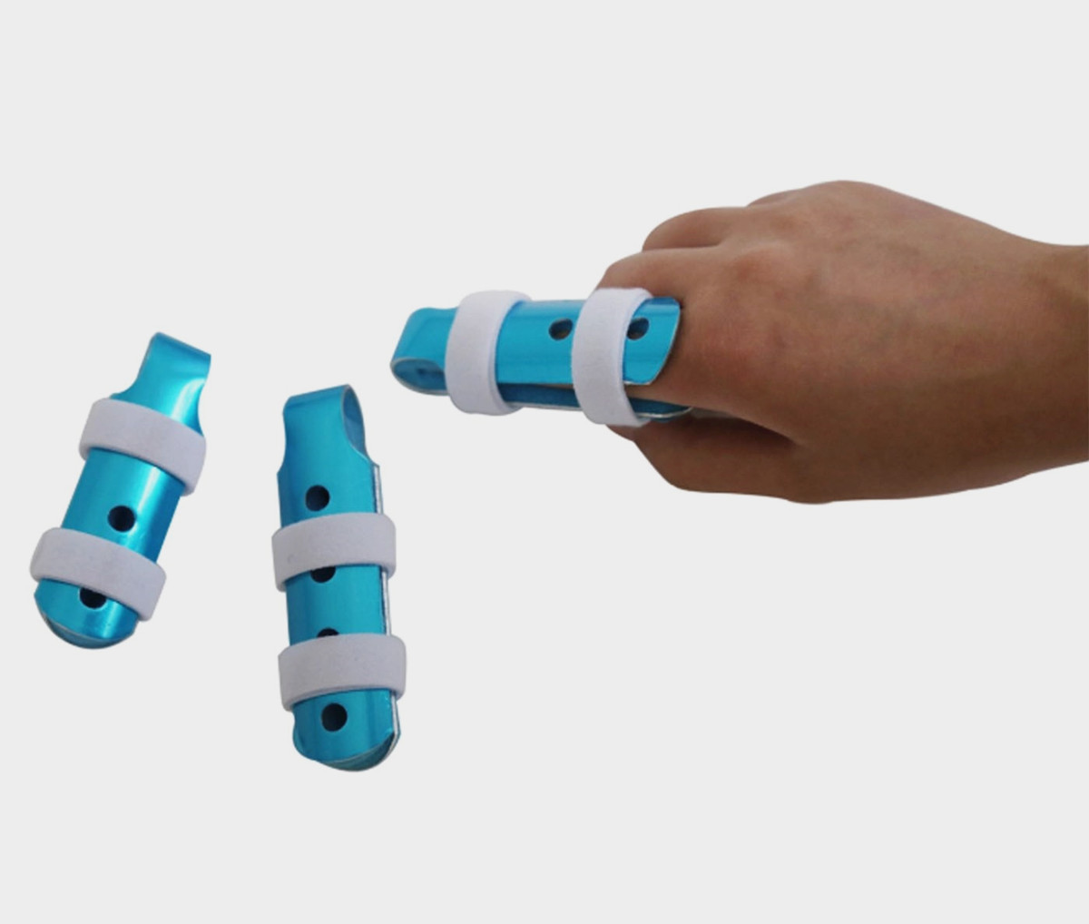 Verstelbare aluminium kindervinger spalk braces met of zonder riemen voor bescherming of immobilisatie