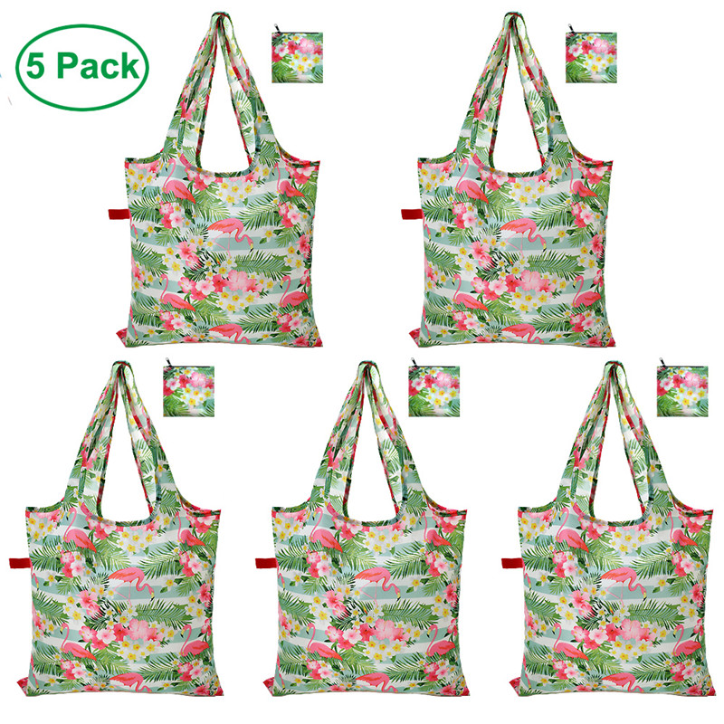 Leuk patroon ontwerp ripstop rits pouch shopping tassen 5 packs