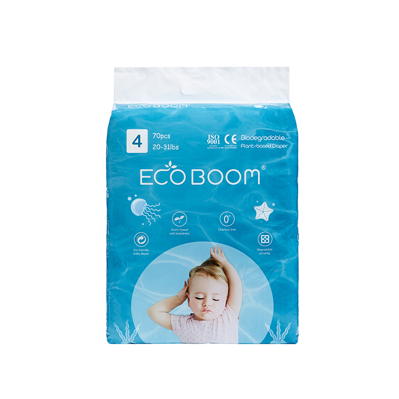 Eco Boom Eco-vriendelijke plant-gebaseerde luier grote pak baby in polybag l