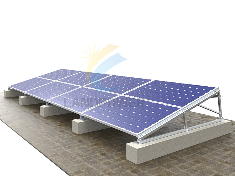 Zonnepaneel plat dak zonnebevestigingssysteem