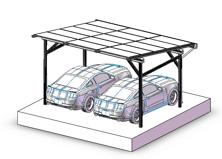 Waterdicht Solar Carport Montagesysteem