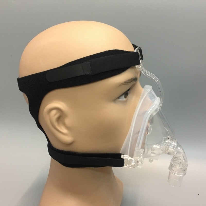 Full Gezicht Siliconen CPAP-masker met hoofddeksels