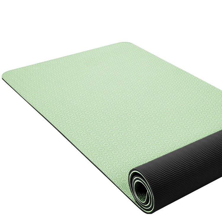 Afdrukken Custom Design TPE Material Double Color Yoga Mat Roll