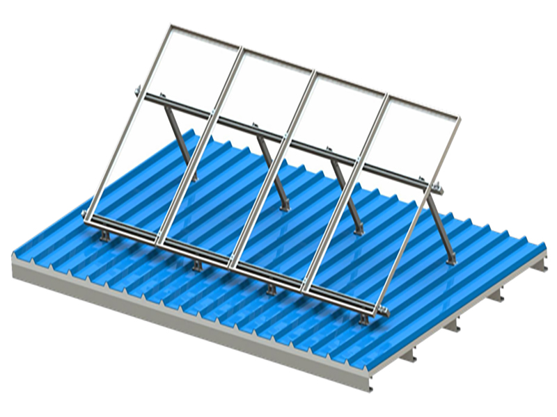 Tilt verstelbare kit voor platte metalen dakmontagesysteem