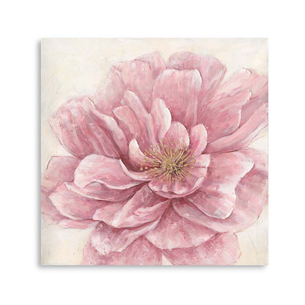 Aangepaste roze bloemen schilderij verf op canvas voor slaapkamer