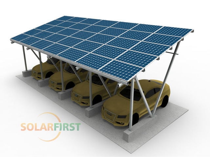 Aluminium geanodiseerde zonne-carport grondmontage voor zonne-energie