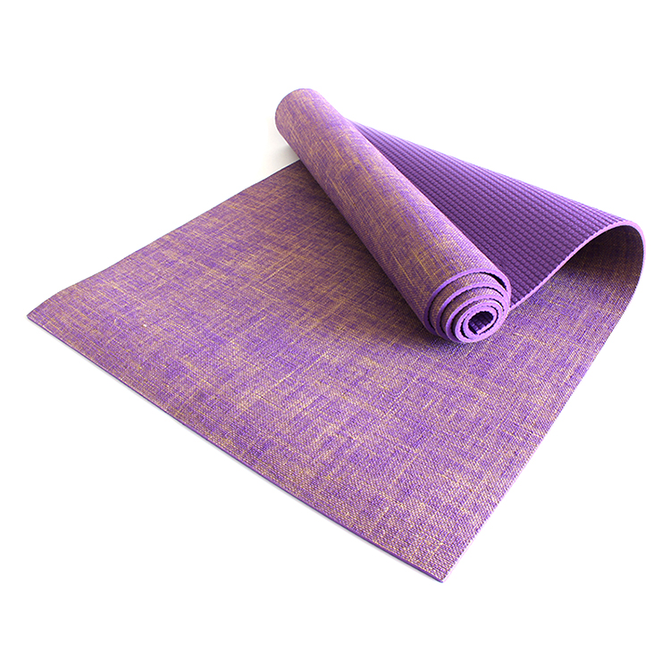 Eco-vriendelijke PVC antislip jute yoga mat