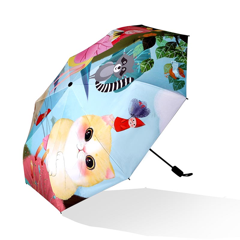 Klein automatisch winddicht opklapbaar parapluontwerp