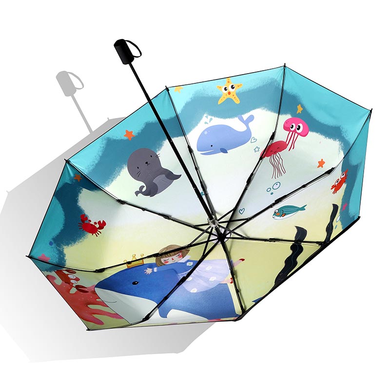 Aangepaste winddichte automatische opvouwbare paraplu
