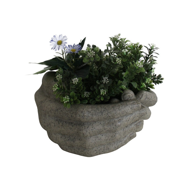 OEM & ODM Garden Decor Sandstone handgemaakte handgemaakte handvorm Flowerpot