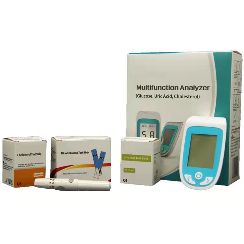 Multifunctionele bloedglucosemonitor, cholesterolmonitor, urinezuurmeter