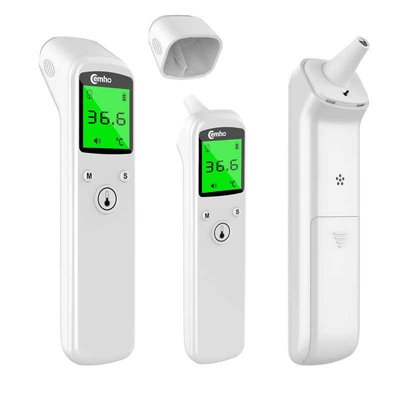 Dual-mode medische huishoudelijke contactloze infraroodthermometer, voorhoofd- en oorthermometer