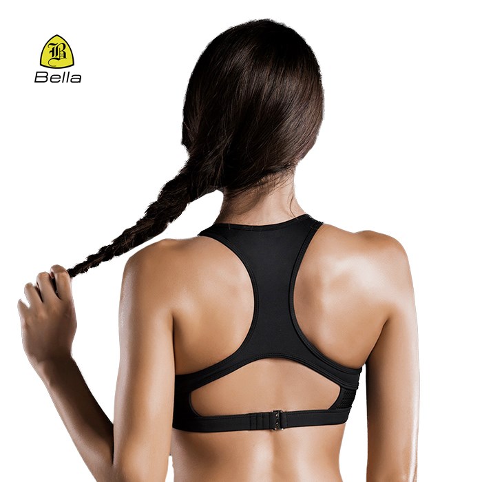 Hoge elastische comfortabele rugloze fitness-sportbeha voor dames