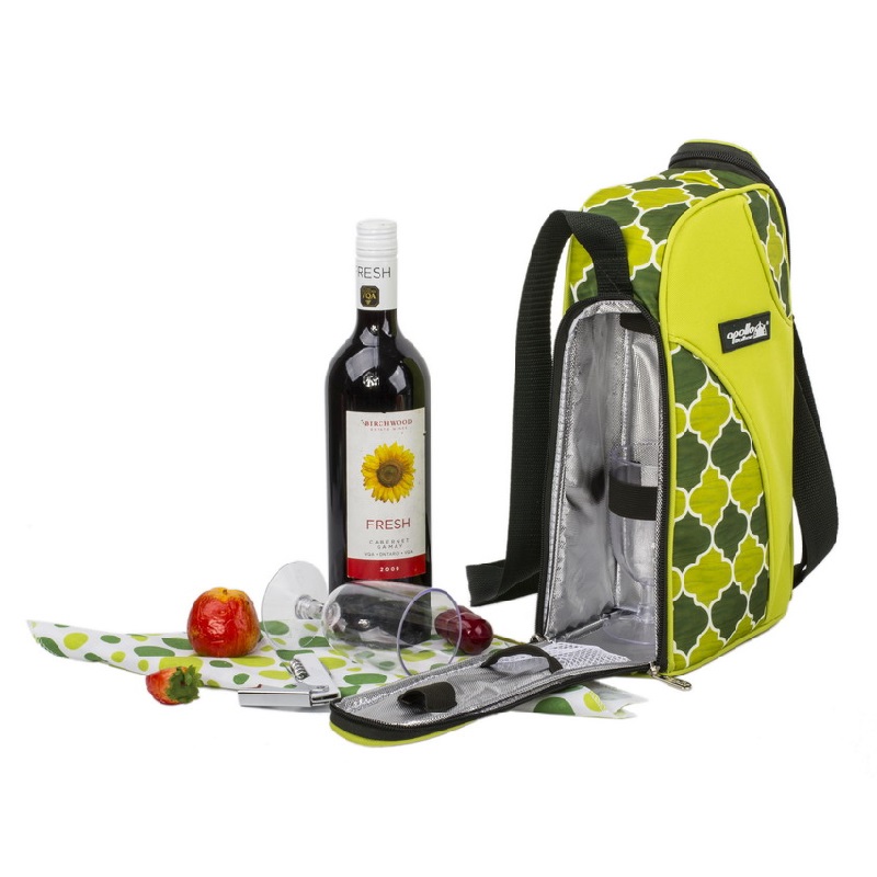 hete verkoop 2-persoons fles gepersonaliseerde eva wijnkoeler cadeautas voor picknick