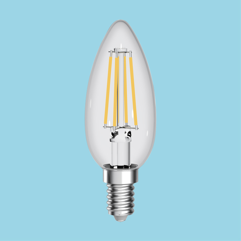 LED-lamp B35-4W kaarsfilament