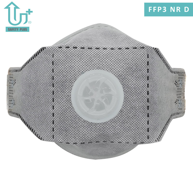 Verstelbare aluminium neusclip Ontwerp Statisch katoen Dolomiet Test FFP3 Nr D Filterwaarde Opvouwbaar gezichtsbeschermend ademhalingsmasker