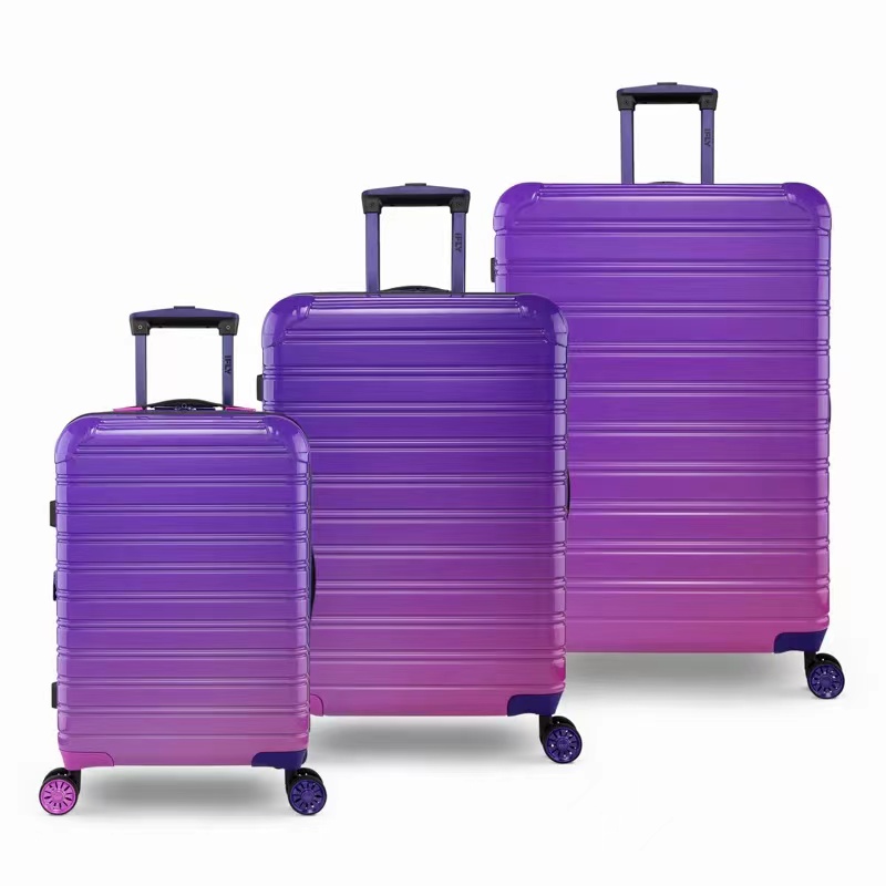 2022 Groothandel bagage mooie Gradient Purple trolleybagage 360 ​​universele wielen reiskoffer