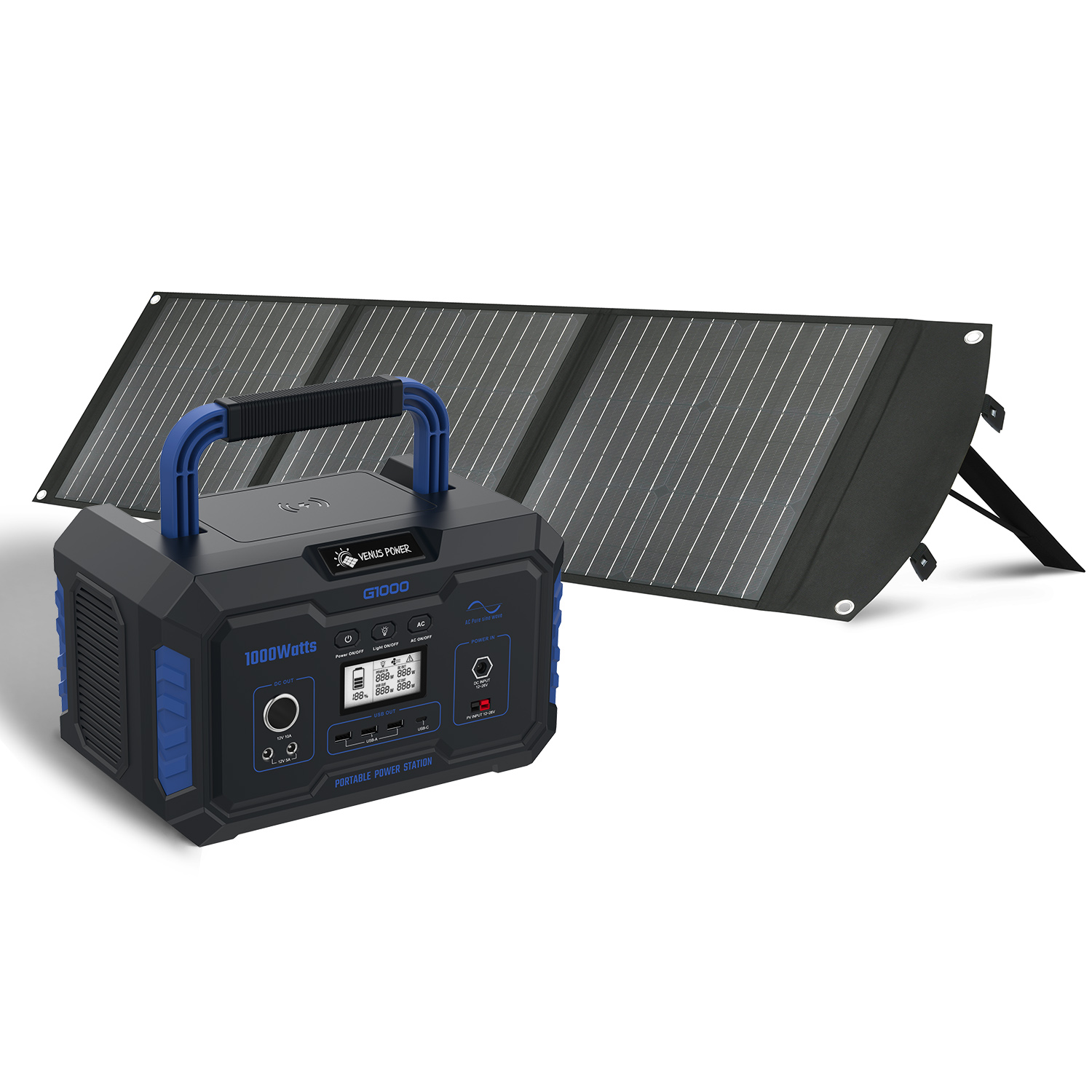 Outdoor Draagbare Krachtcentrale Lithium Ion Camping Krachtcentrale 1000 Watt
