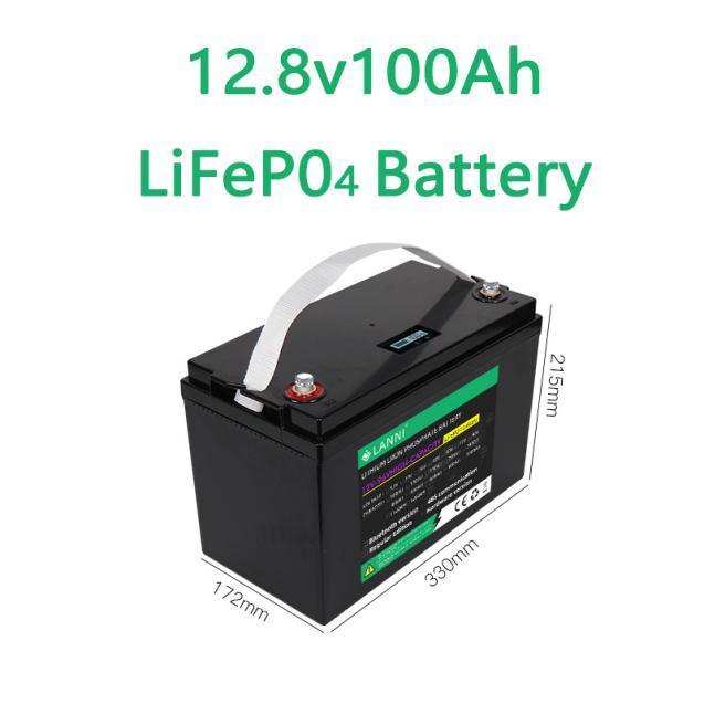 LiFePO4-batterij 12,8 V 100 Ah 200 Ah 300 Ah zonne-lithiumbatterij
