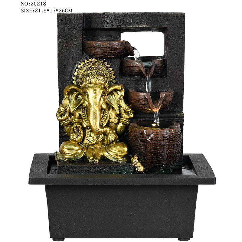 Groothandel verschillende stijlen natuursteen hars tafelblad religieuze boeddha fontein voor binnendecoratie