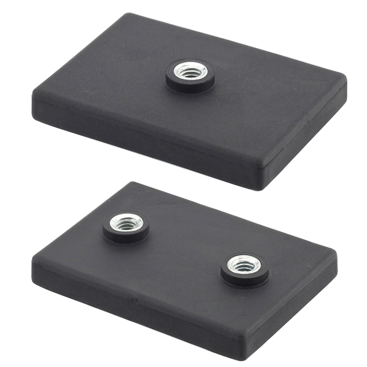 Blok Met rubber beklede magneet 43*31*6 mm Rechthoekige, met rubber beklede neodymiummagneten Rubberen potmagneet