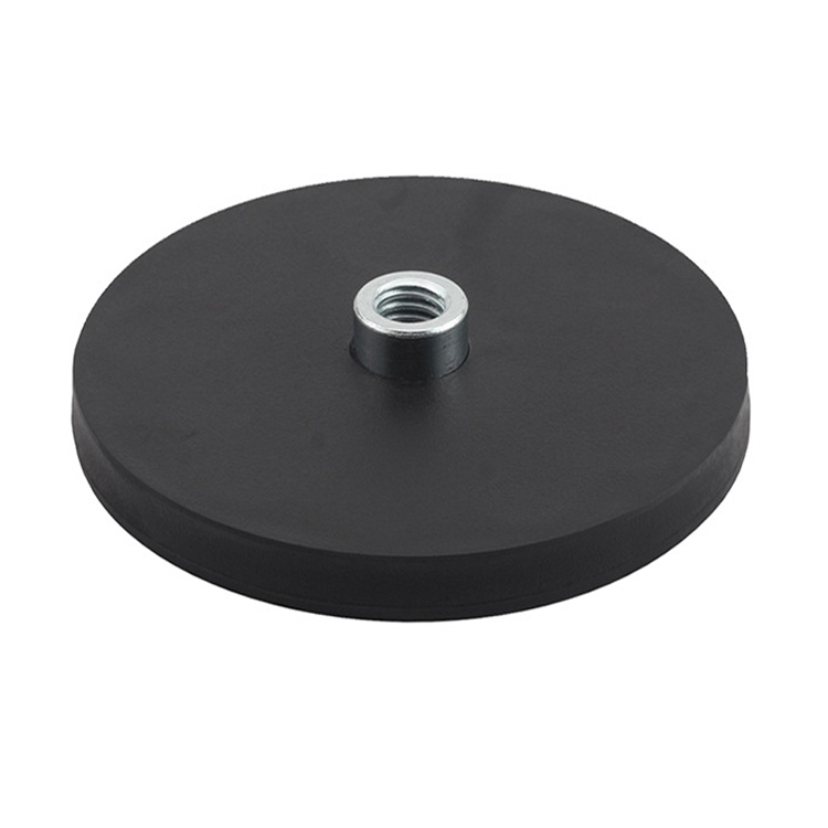 Sterke ronde rubber gecoate magneet D88 mm rubberen mantel potmagneet N52 magneet met rubberen coating
