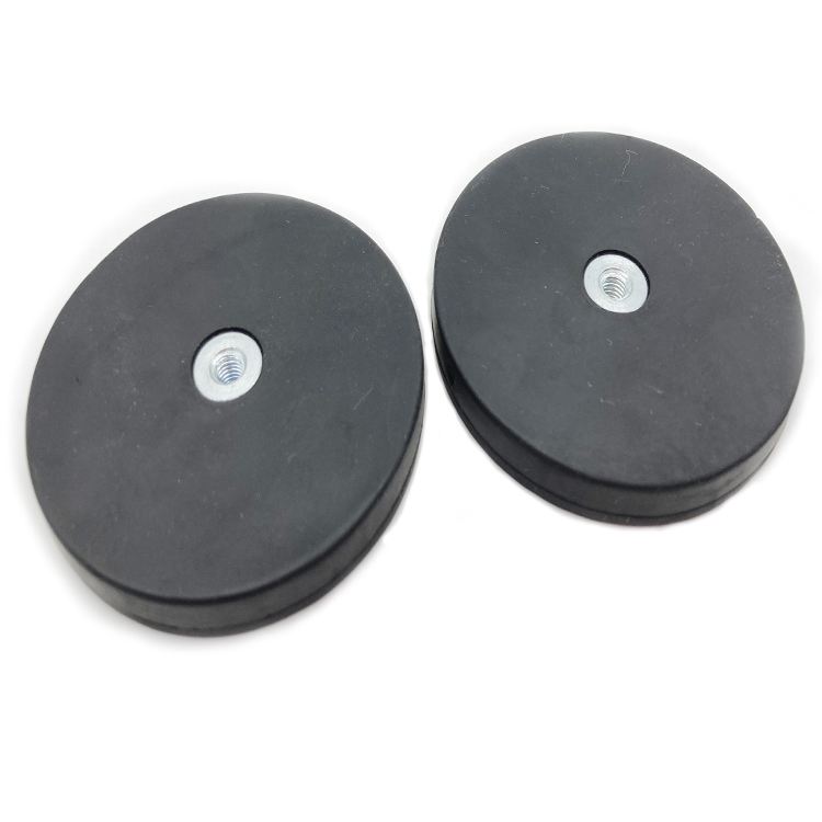 D66mm Potmagneten met rubbercoating Sterke magneten met rubberen coating Trekkracht 22KG