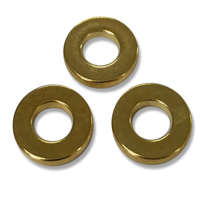 Diameter 11 mm N42 Supersterke kleine ringmagneten met gouden coating