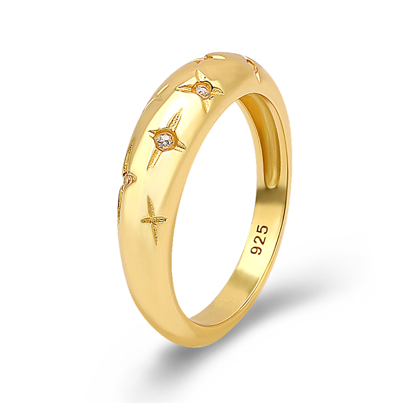 Star Dome-ring 925 sterling zilver